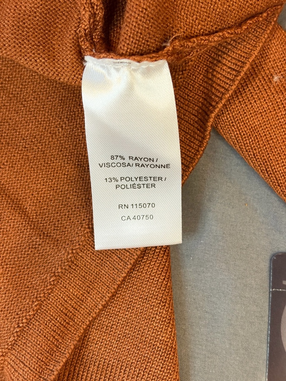 Nina Leonard Balloon Sleeve Sash Sweater Dress Chestnut NWT Size L - Picture 5 of 8
